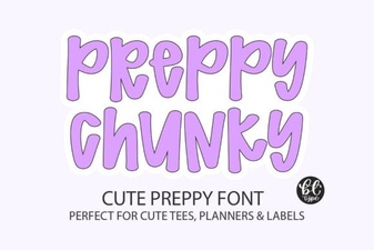 Preppy Chunky Display Font - Bold Fun Typography for Designs