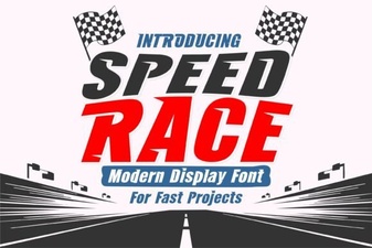 Speed Race Font - Dynamic Display Typeface for Racing Designs