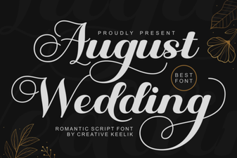 Elegant August Wedding Fonts for Romantic Invitations