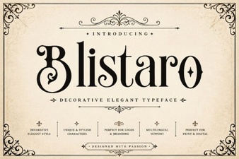 Blistaro Font: Bold Display Typeface for Creative Projects